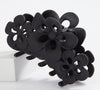 Three flower clips - black